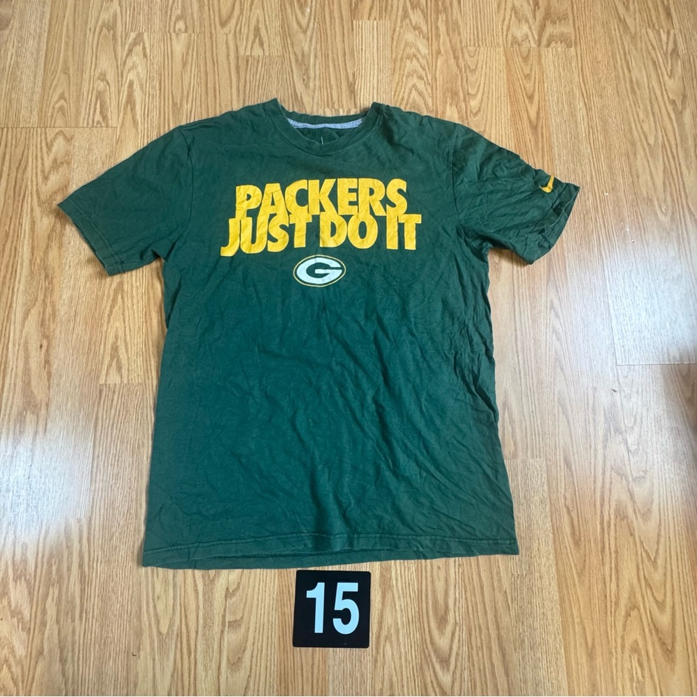Men’s NFL Green Bay Packers Green and Yellow Short Sleeve Tee M